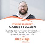 Student Spotlight: Garrett Allen, Headshot of student with Article Title.